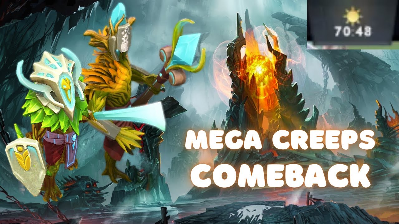 Crazy Base Defense | Mega Creep Comeback | Dota 2