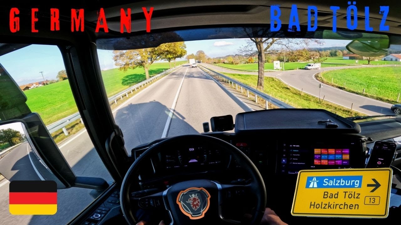 POV Truck Driving Germany / Bad  Tölz