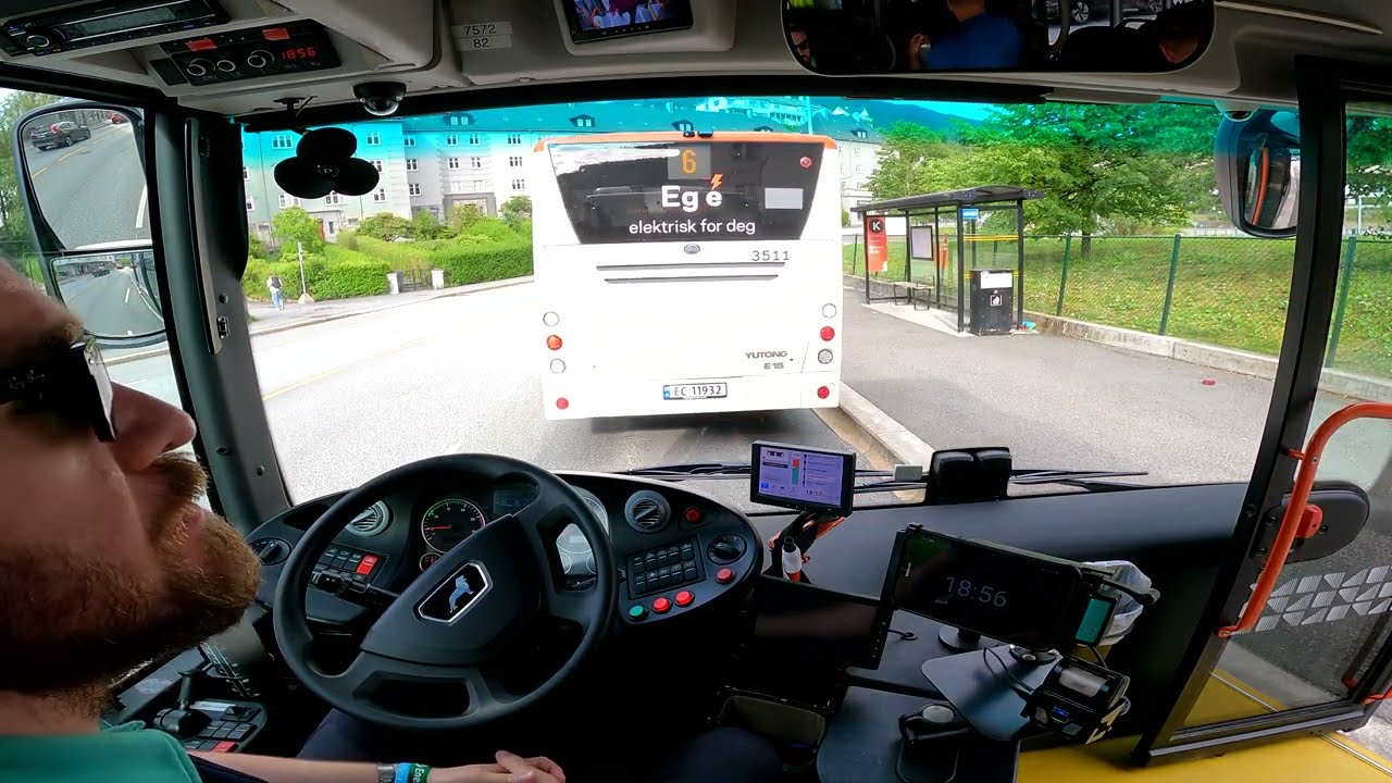 (Onboard) Route 27 To Haukeland Hospital - MAN Lion's City 15M CNG #summertime