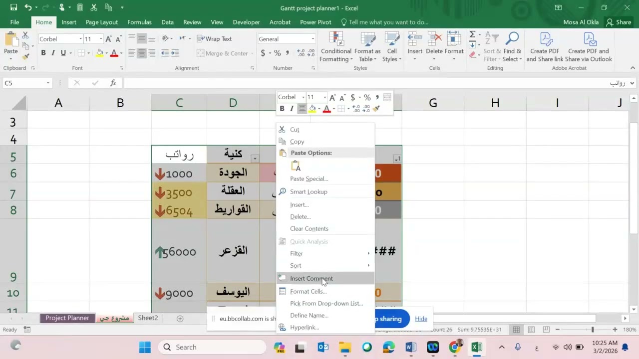 2026_03_02_Business Computer Applications 20054 بداية الاكسل موسى العقلة تتمة ربيع 2026