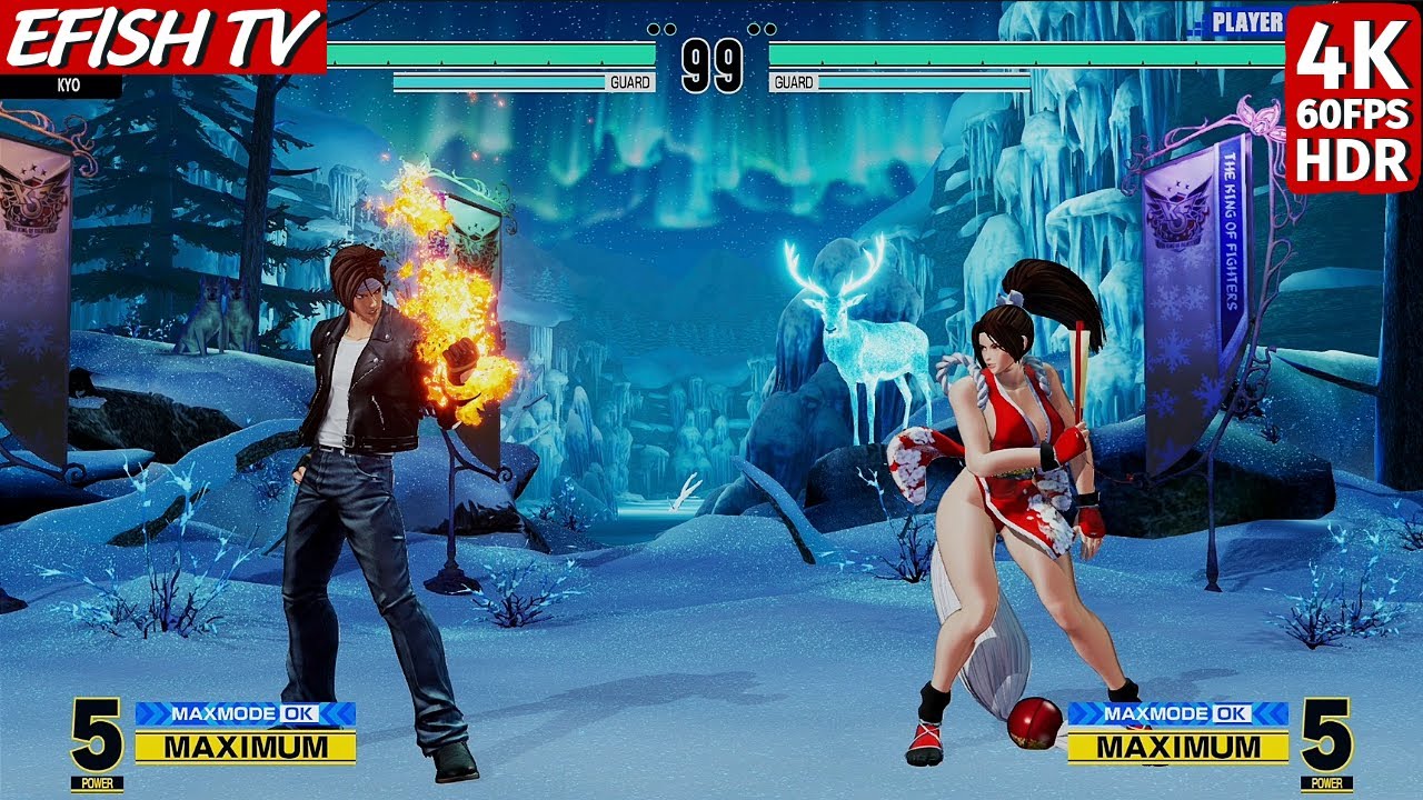Kyo Kusanagi vs Mai Shiranui (Hardest AI) - KOF XV