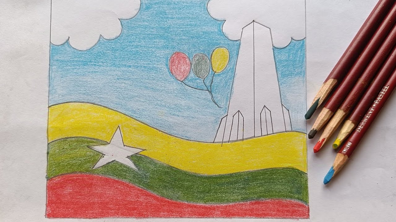 How to draw Myanmar Independence illustration very easy way🇲🇲#art #drawingtutorial