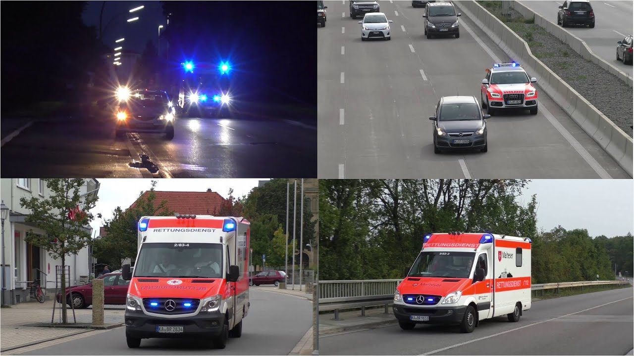 Einsatzfahrten Rettungsdienst Bruchsal + Kirrlach und Philippsburg