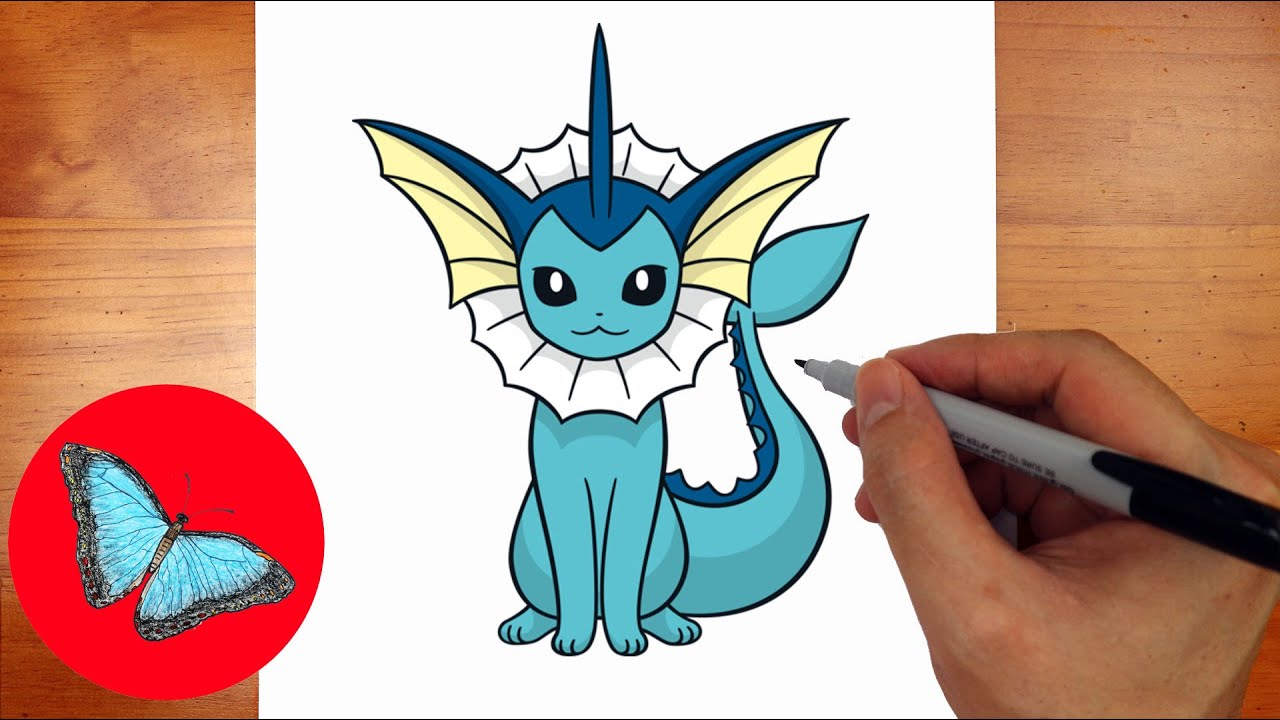 How To Draw Pokemon - Vaporeon Step by Step