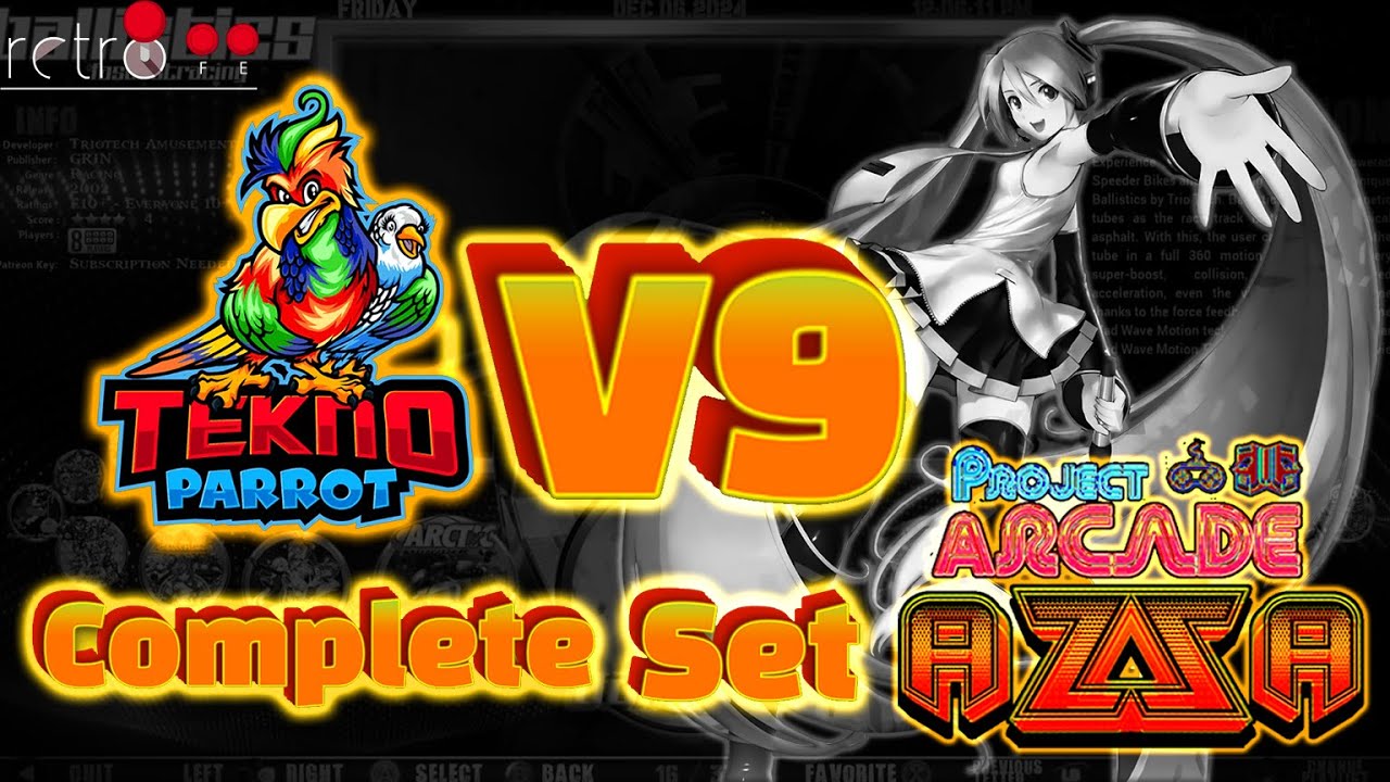 TeknoParrot Complete Set Version 9 Theme Add-on | Project Arcade AZZA | RetroFE