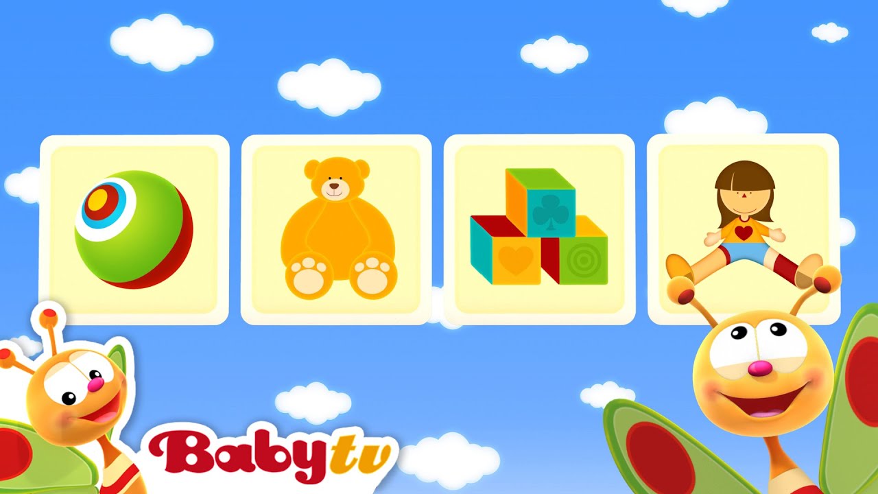 Brinquedos🧸​🧩 ursinho de pelúcia, blocos e uma boneca | Flip & Flash - primeiras palavras @BabyTVPT