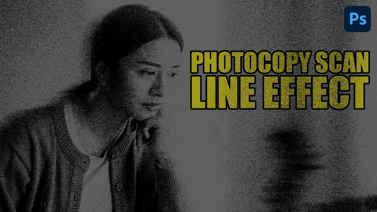 Scan Line Photocopy Effect in Photoshop