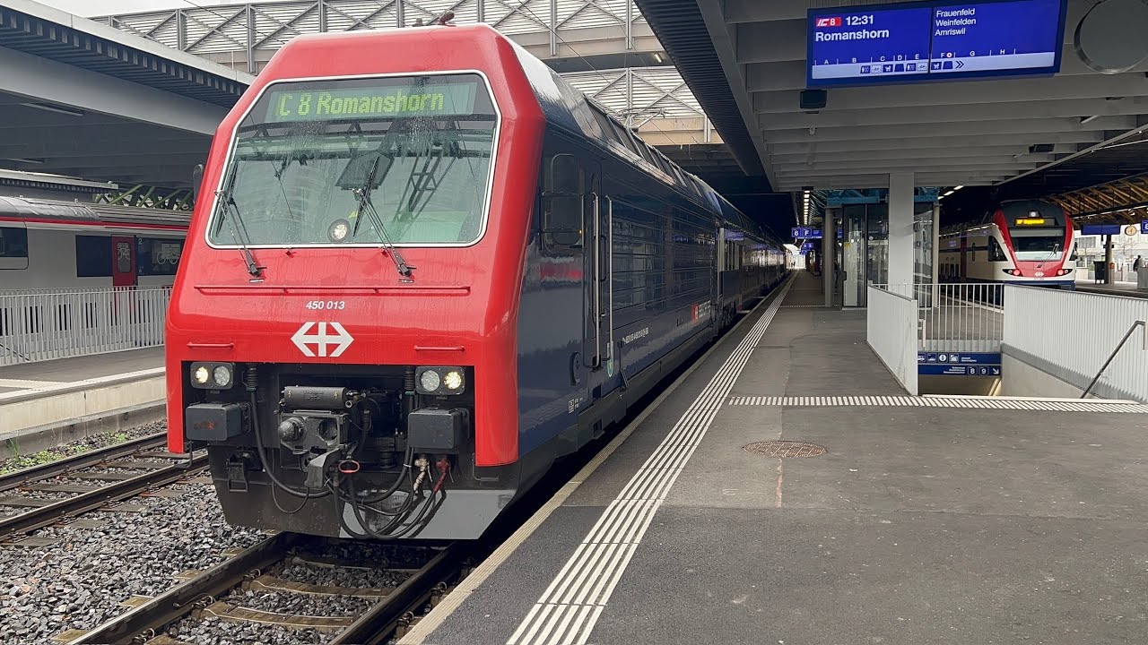 Ausfahrt des IC8 815 in Winterthur auf Gleis 6
