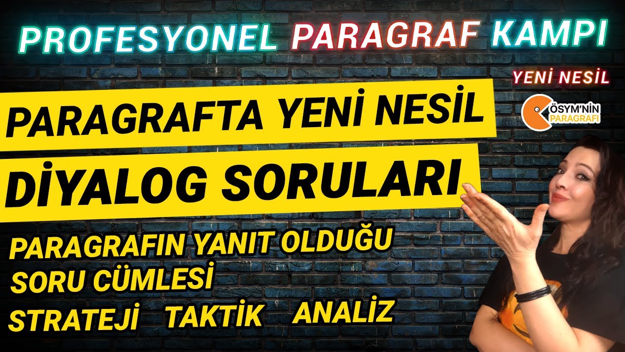 Yeni Nesil Diyalog / Paragrafın Yanıt Olduğu Soru Cümlesi | Profesyonel Paragraf Kampı #HaleHoca