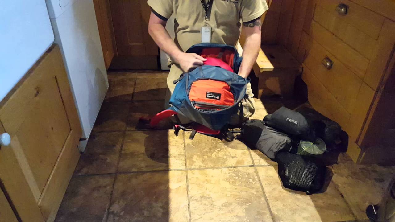 Overnight kit packed into a (25ltr) Montane cobra 25 backpack.