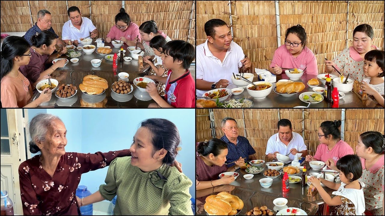 Cùng Cha và Gia Đình 7 Thuận Ăn Sáng Ngoài Chòi Lá | Thuý Nhân Trà Vinh #370