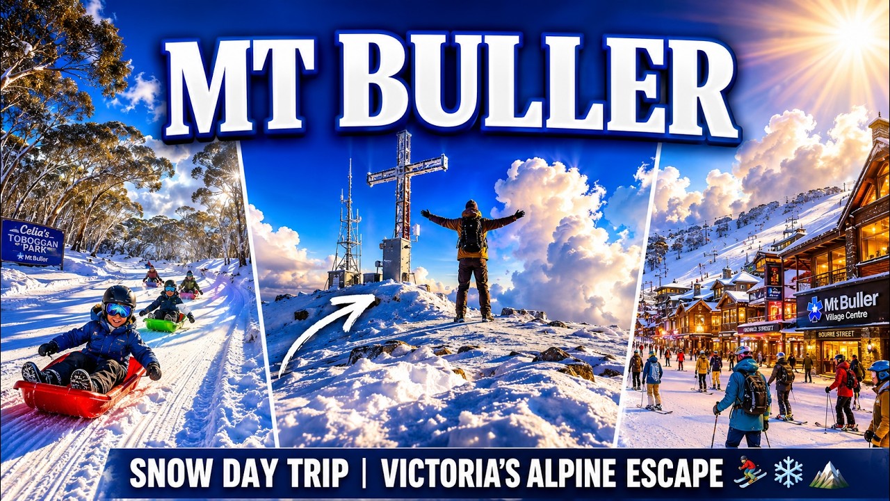 ❄️ Mt Buller Snow Day Trip | Full Tour of Ski Slopes, Village, Toboggan Parks & Summit Views 🏔️