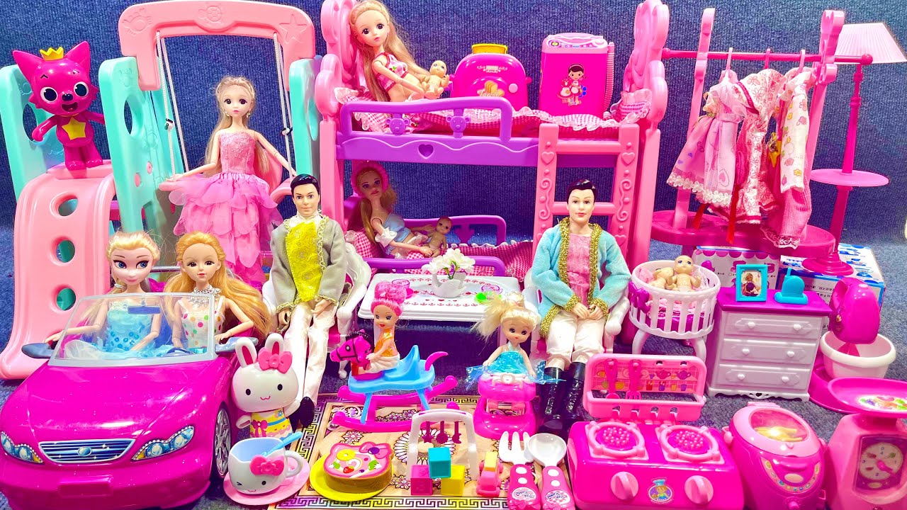 14 Minutes Satisfying with Unboxing Barbie Princess House & Super Slide Playset ASMR | Review Toys