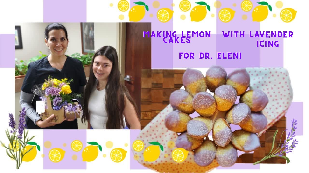Making Mini Lemon Cakes With Lavender Icing For Dr. Eleni