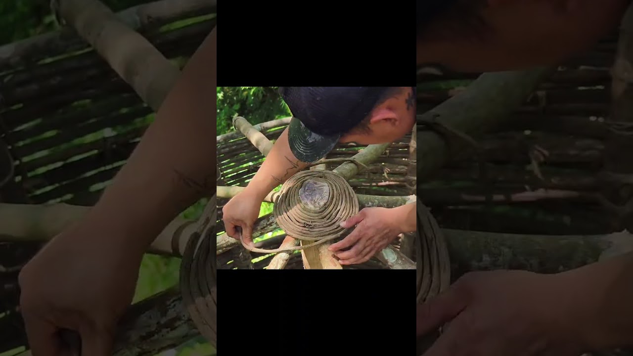 Howi built the jungle hideout  #camping #survival #Outdoors #bushcraft #travel