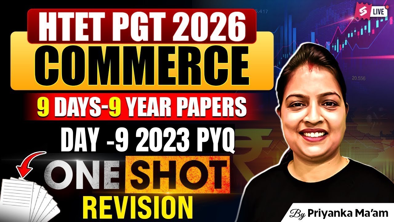 HTET PGT Commerce Previous Year Paper(2023) | HTET PGT Commerce Classes 2026 By Priyanka Mam