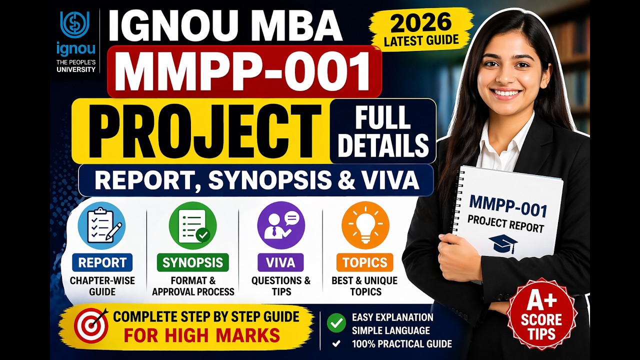 MMPP-001 IGNOU MBA Project Full Details | Report, Synopsis & Viva
