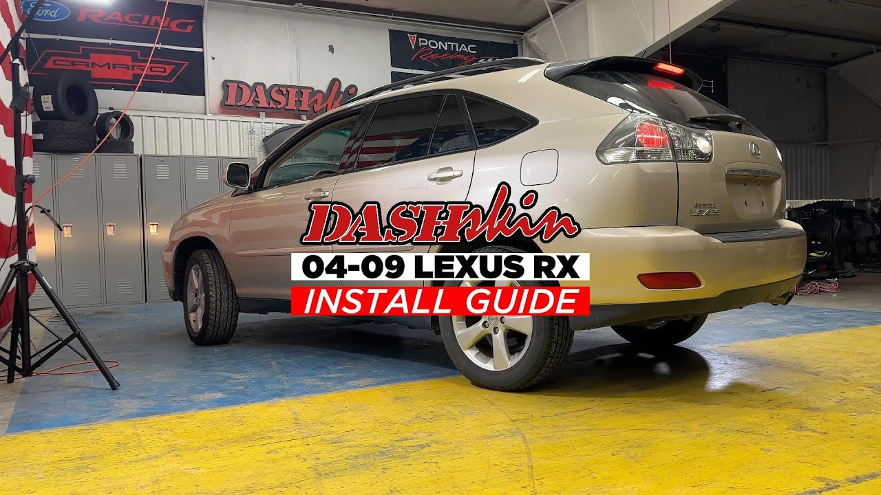 Установка формованной накладки на приборную панель DashSkin для Lexus RX330 RX350 RX400h 2004-200...