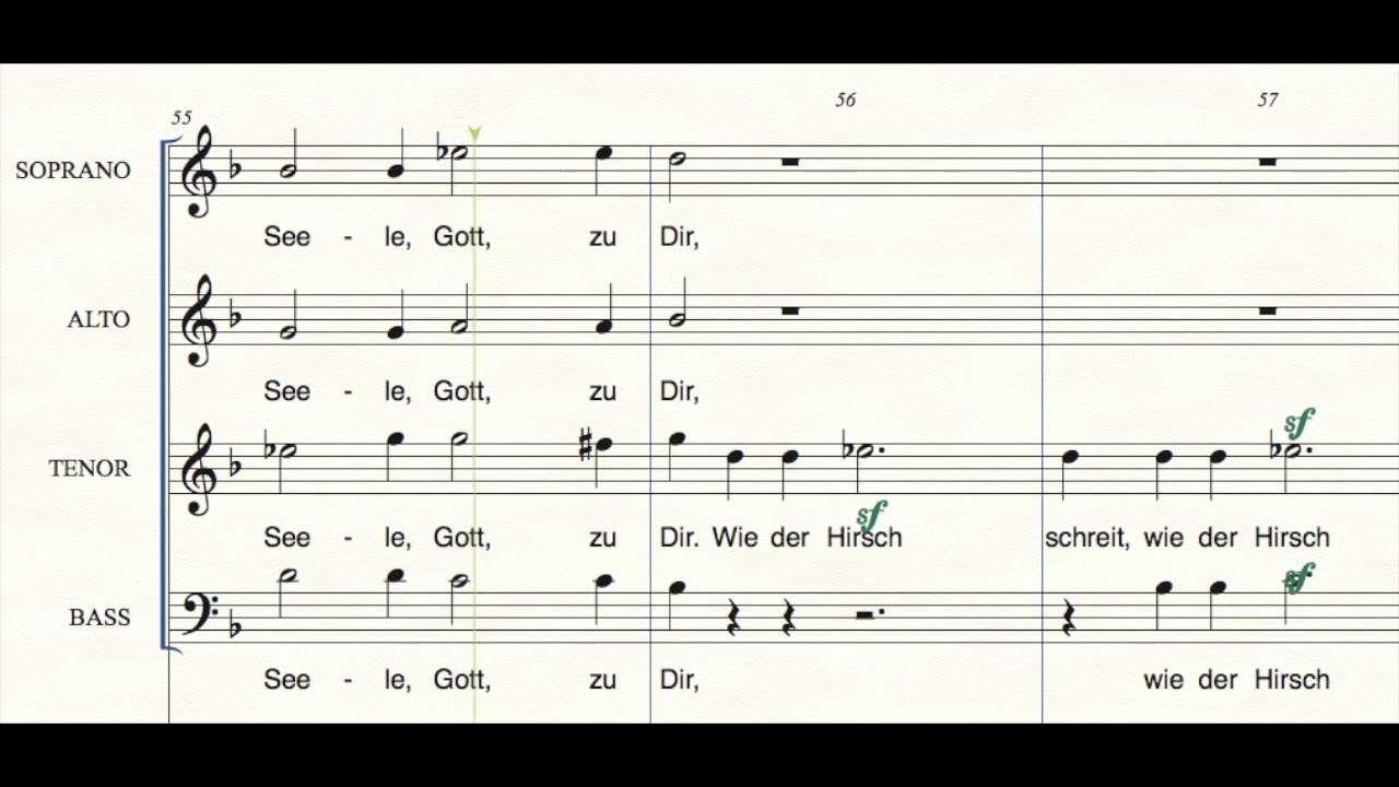 Mendelssohn Psalm 42—Mvt  1—Bass Only