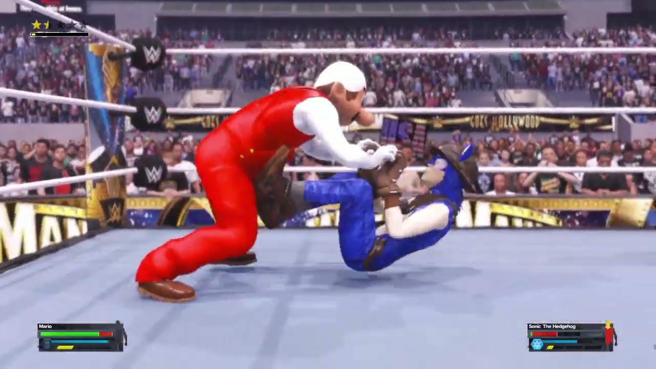 Mario vs sonic WWE2K25