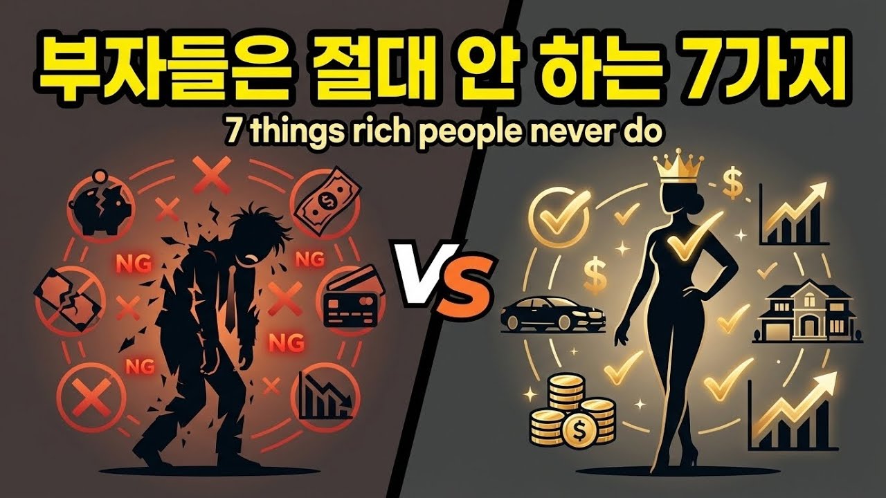 찐부자들은 절대 안 하는 7가지 행동 |  이 행동 하면 격떨어짐 품격 있는 사람의 심리학