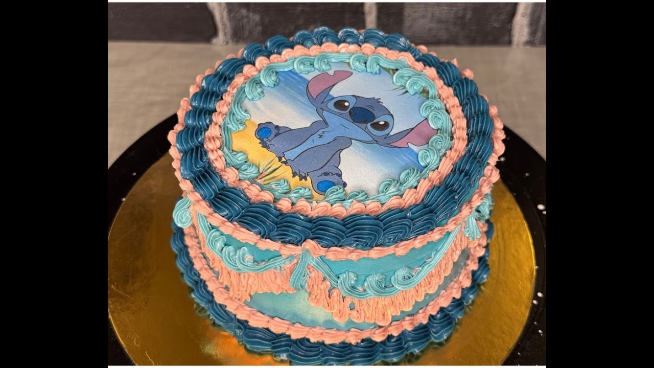 Stitch Lambeth Cake Decorating | Adorable & Satisfying Cake Design 🎂💙