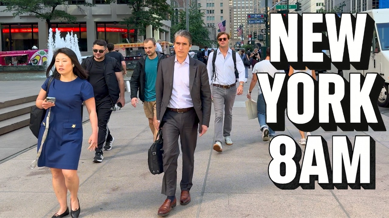 This Is What New Yorkers Walk Past Before 9AM | Park Avenue to Chelsea 4K