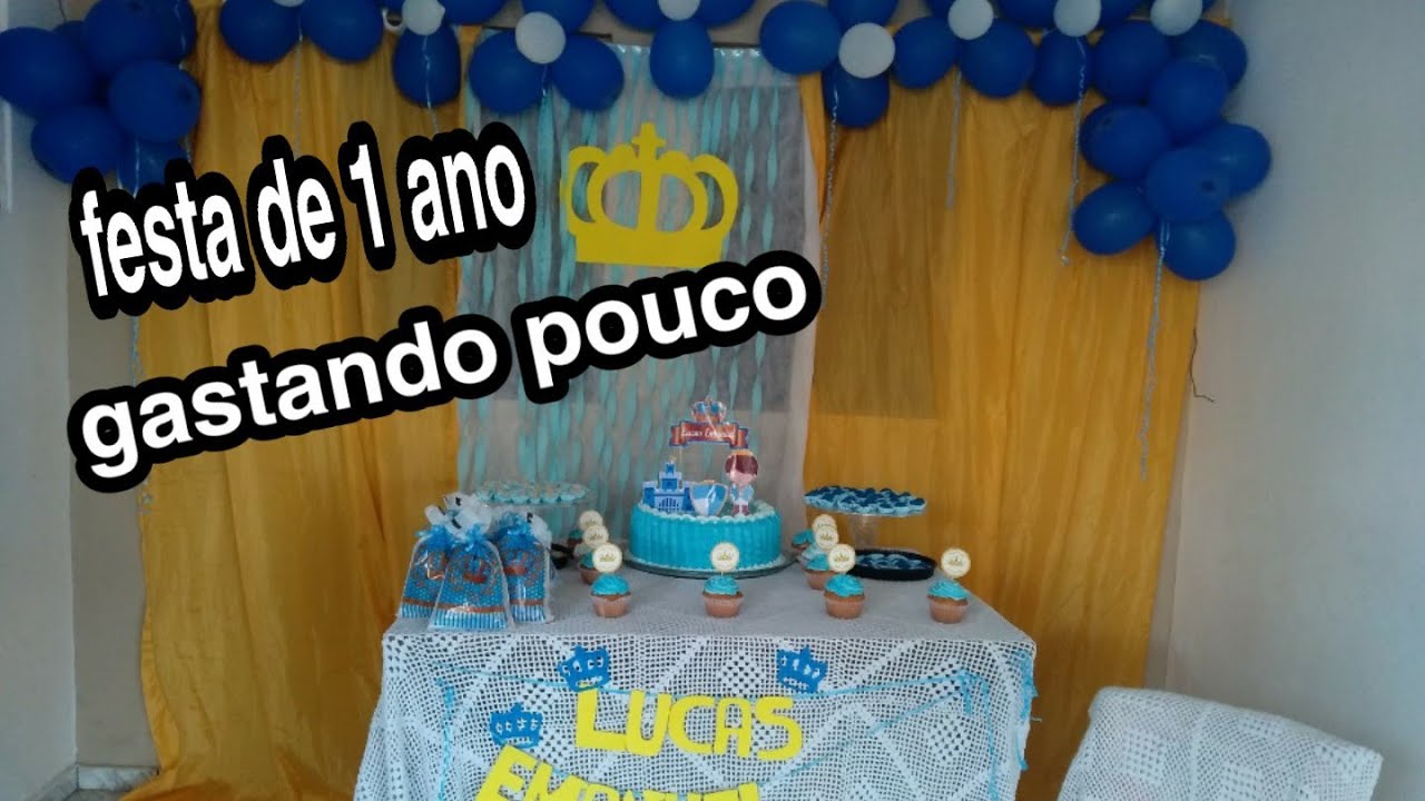 Decoração de festa simples gastando pouco tema príncipe