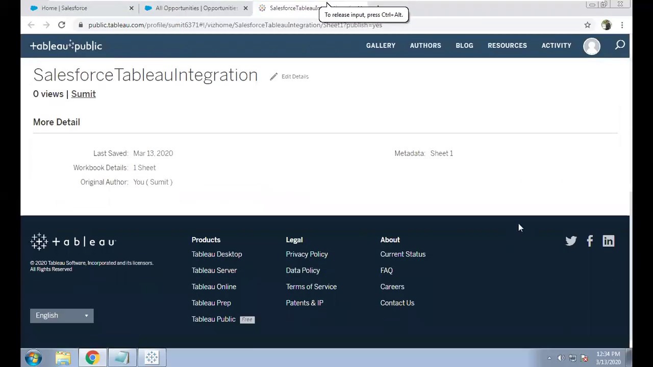Интеграция Salesforce Tableau. Как встроить отчет Tableau в Salesforce с помощью VisualForce