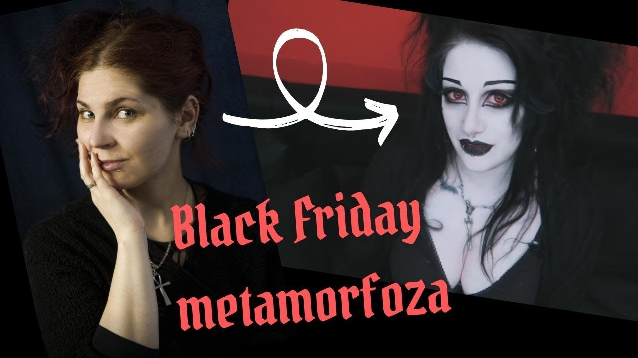 TRANSFORMACJA w It's Black Friday! / odtwarzam makijaż BLACK FRIDAY / trad goth transform ENG SUBS