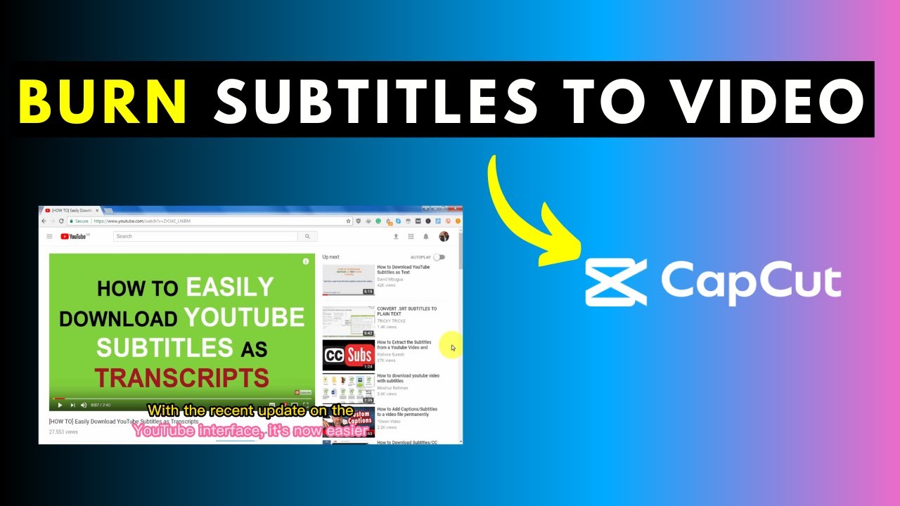 How to Burn Subtitles to A Video in CapCut for Windows or Mac