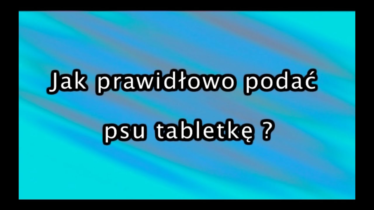 Jak podać psu tabletkę?