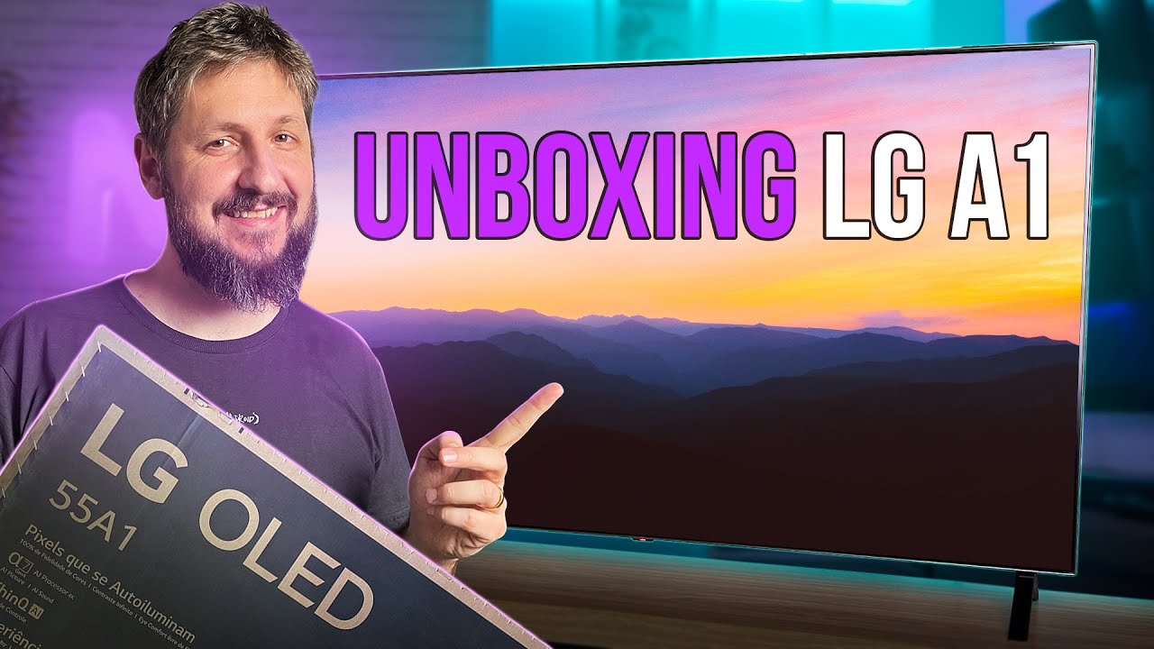Unboxing da LG A1, a TV OLED mais barata no Brasil. Confira A1 e G1 lado a lado
