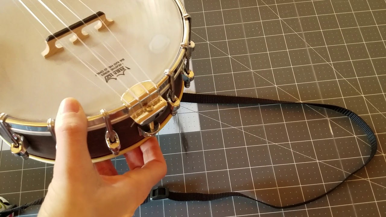 Regular Hug Strap installation video for the banjolele or banjo uke - close up version