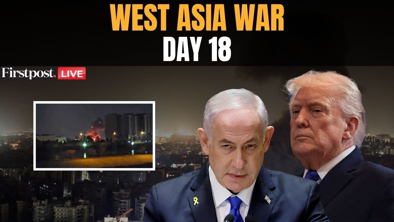 US Iran War LIVE: Day 18 of West Asia War | Israel Claims Iran's Gen. Ali Larijani Dead