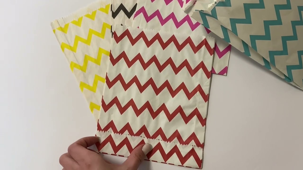 Крафт пакет 170мм*30мм*230 мм ярких цветов