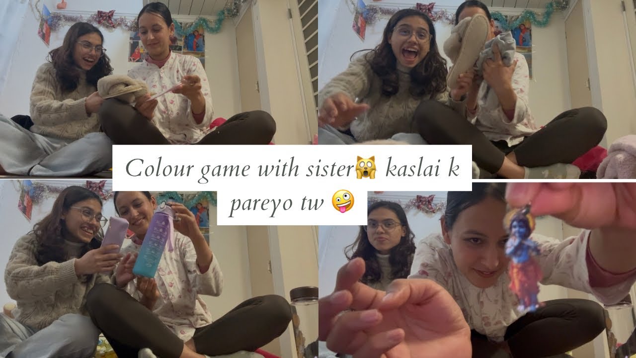 Colour exchange game with sis😍🤪