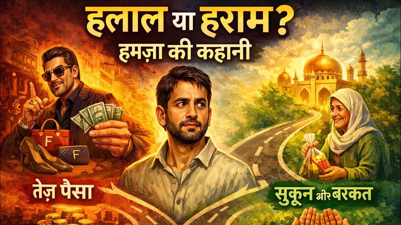 हलाल या हराम? | हमज़ा की सच्ची कहानी | गुनाह से तौबा और बरकत का सफर/# viral #trending#moral stories 