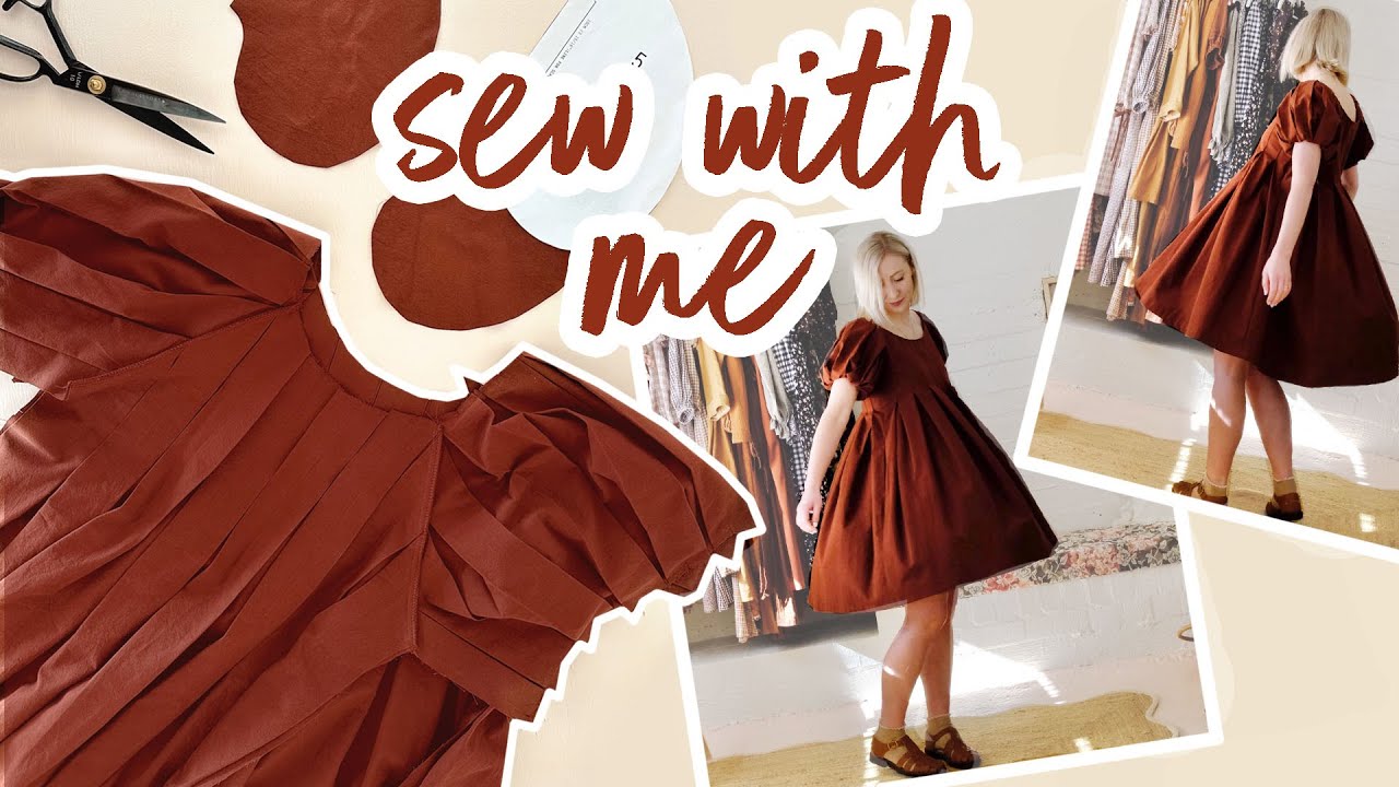 Sewing the Most ADORABLE Dress in Existence! (DIY Pleated Dress) | COSY SEWING VLOG