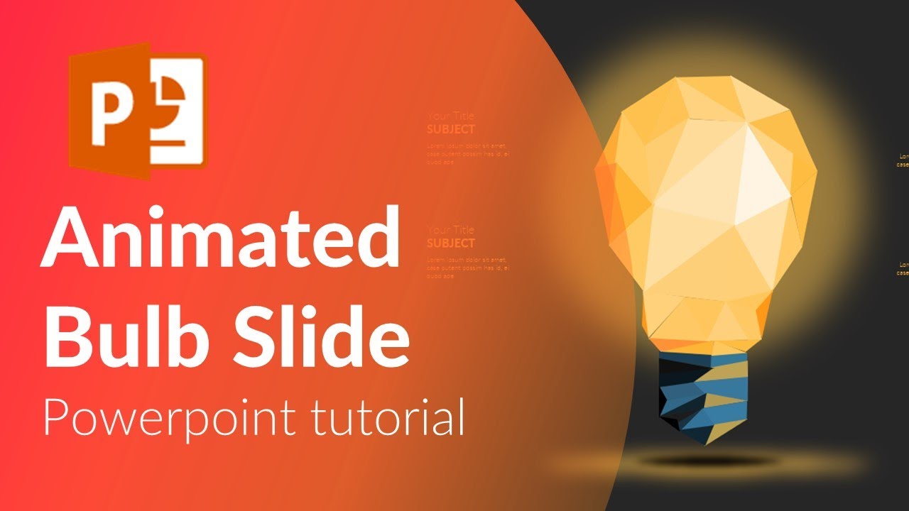 Animated Bulb slide in Powerpoint. Powerpoint tricks
