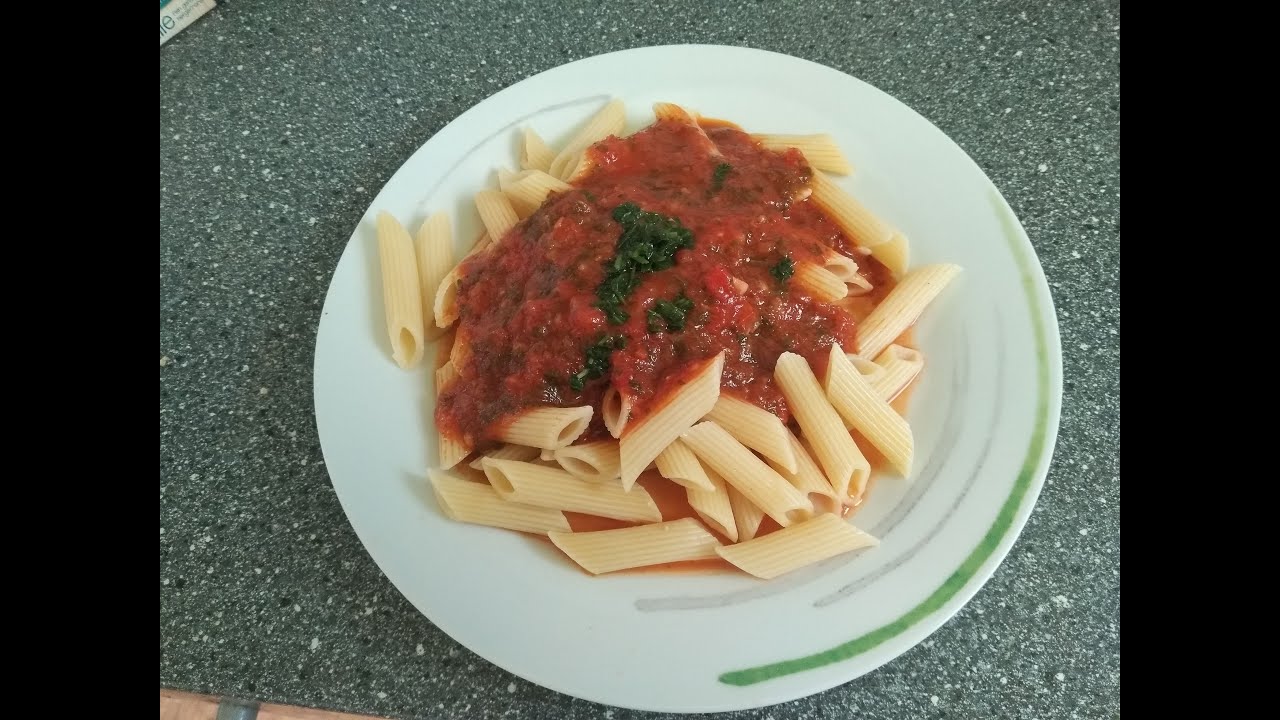 Penne all'arrabbiata aus der Monsieur Cuisine
