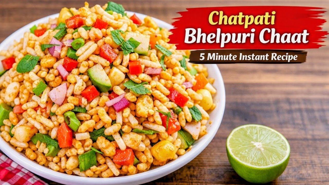 Street Style Bhelpuri Chaat Recipe | 5 Minute Murmura Chaat | Instant Evening Snacks 😋 भेलपुरी 
