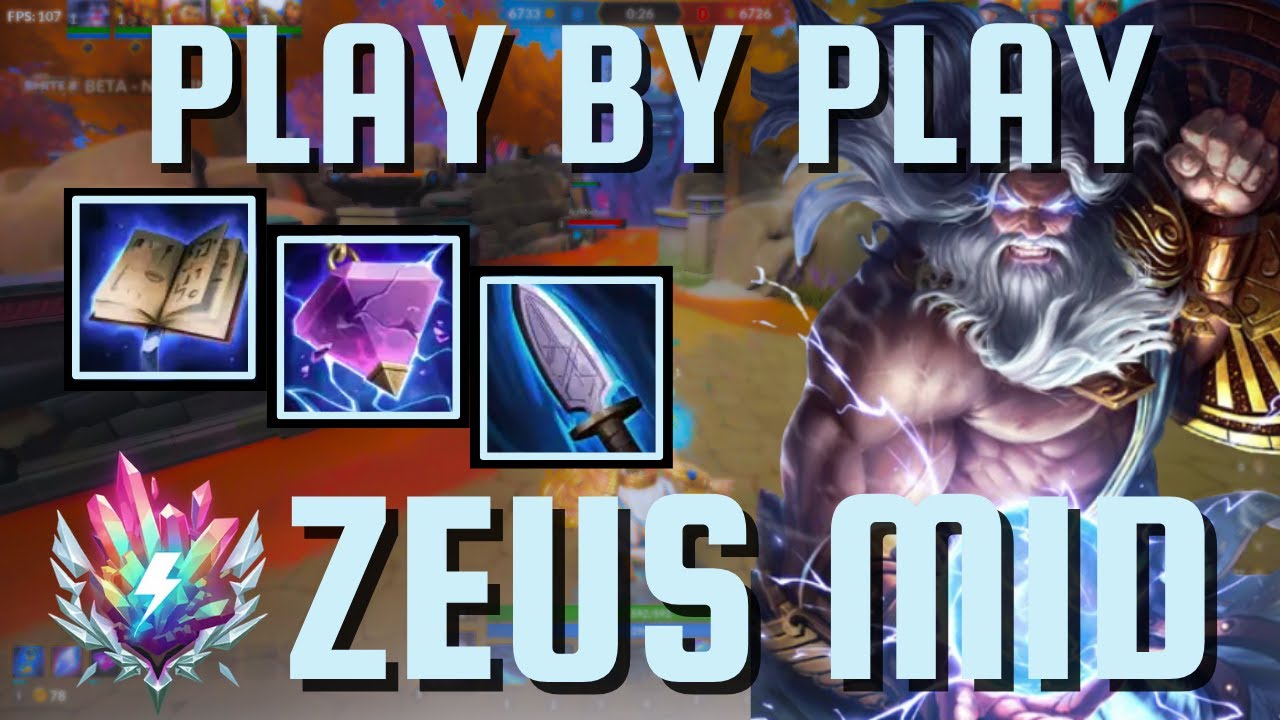 HOW TO ZEUS PLAY BY PLAY - Mid Smite 2 Gameplay