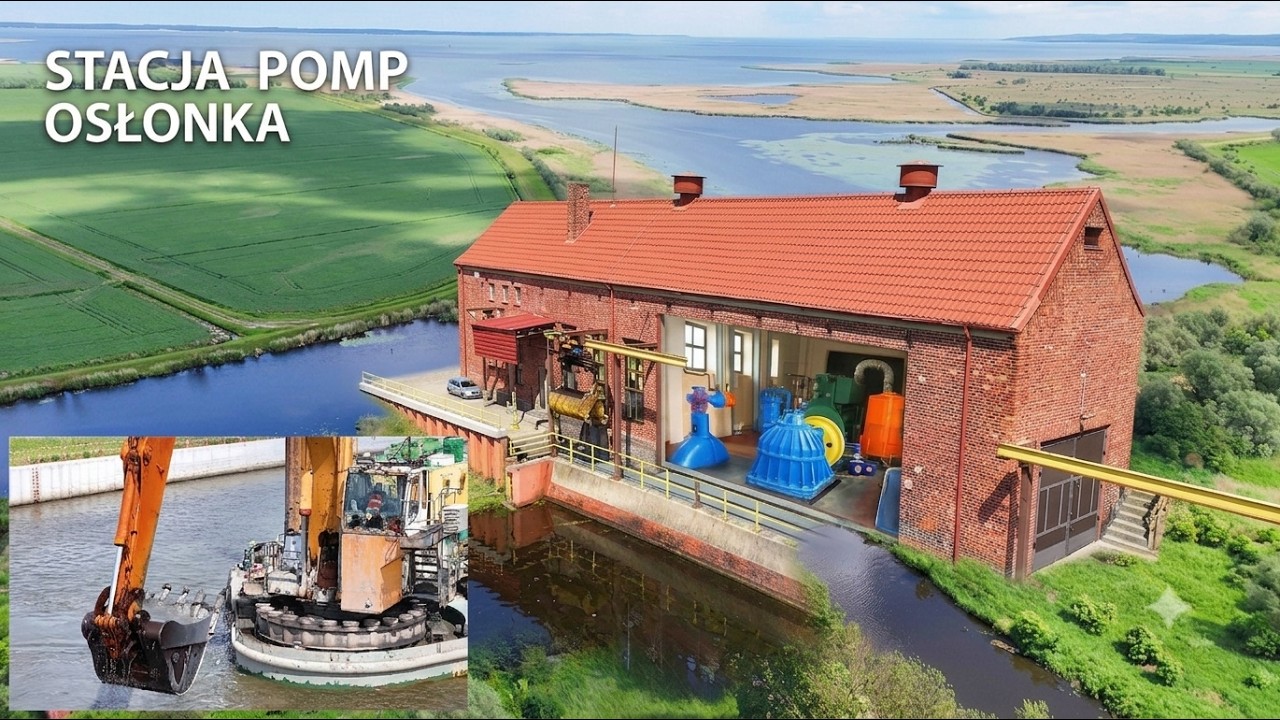 21 000 LITR&Oacute;W NA SEKUNDĘ! Te Pompy potrafią OSUSZYĆ całe ŻUŁAWY  Stacja Pomp osłonka koło Nowakowa