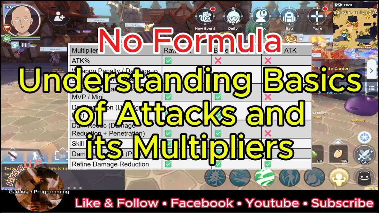 Ragnarok M Classic: Zero Formula! Understanding the Basics of Attack and its Multiplier!