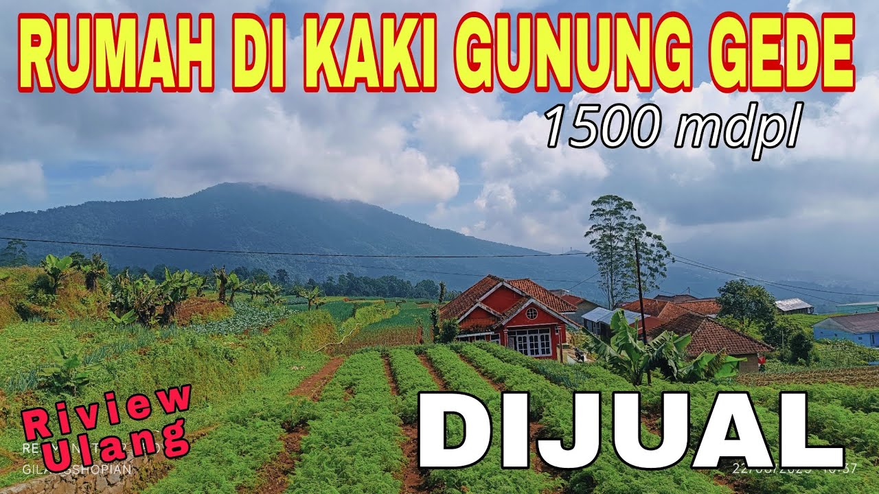 RUMAH DI KAKI GUNUNG GEDE DIJUAL | 325 JUTA NEGO LUAS TANAH 200 METER