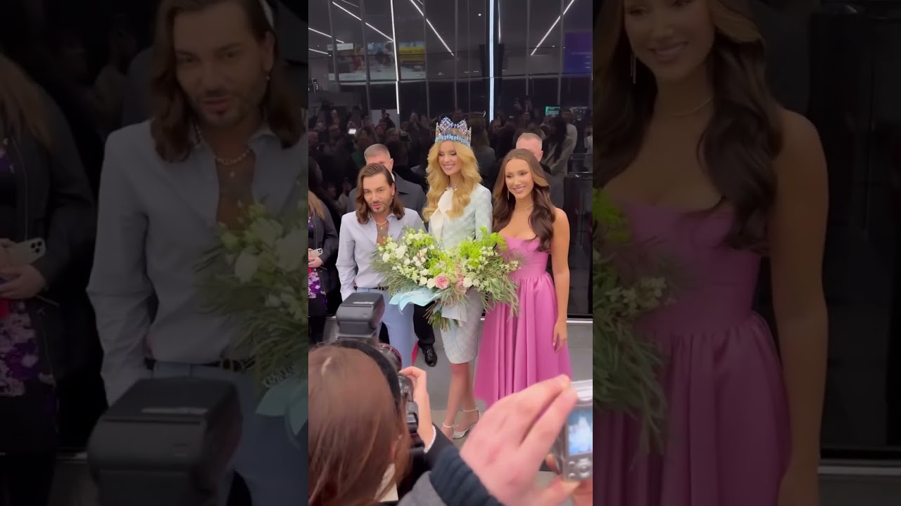 Krystyna Pyszková of the Czech Republic Miss World 2024, arrival in her country Czech Republic 🇨🇿❤️