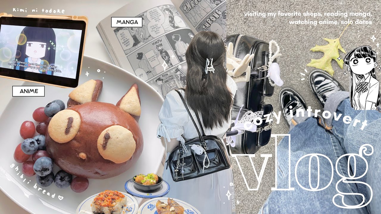 cozy introvert vlog 🧸 // manga, ghibli bread, watching anime, solo dates, shopping at cute stores