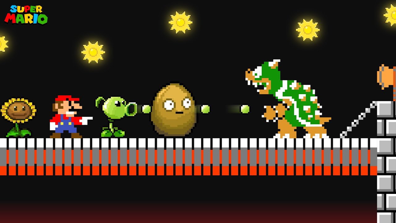 When Mario can use Plant to defeat Super Mario Bros. (Plant vs. Zombies)