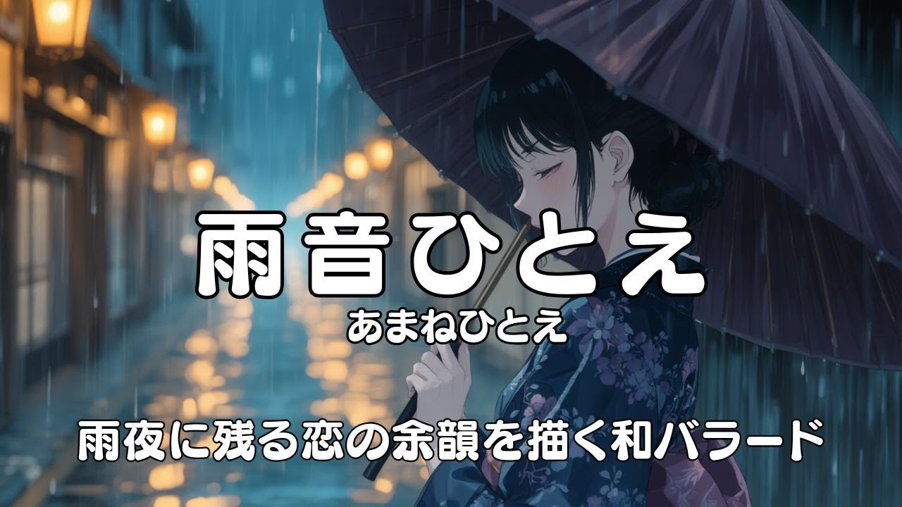 雨音ひとえ｜Amane Hitoe – 雨夜に残る恋の余韻を描く和幻想バラード | Hantack Music